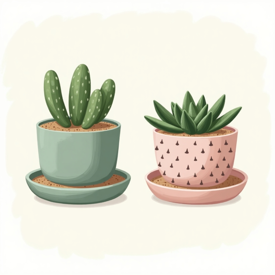 Ceramic Succulent Planter Duo